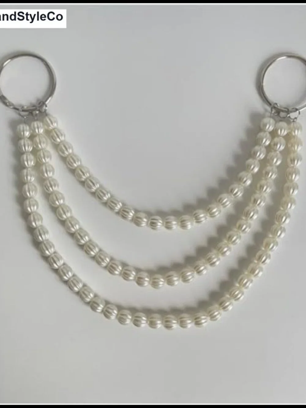 Vintage Pearl Detachable Chains Keychain Bag Charm for Women